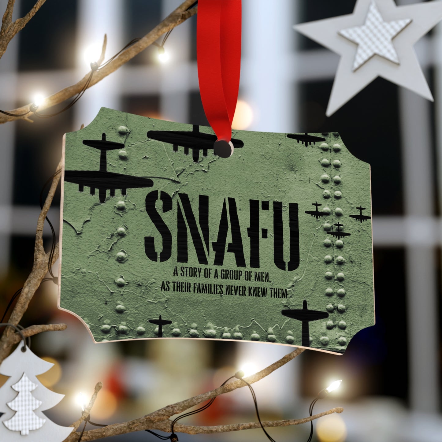 SNAFU Plywood Ornament