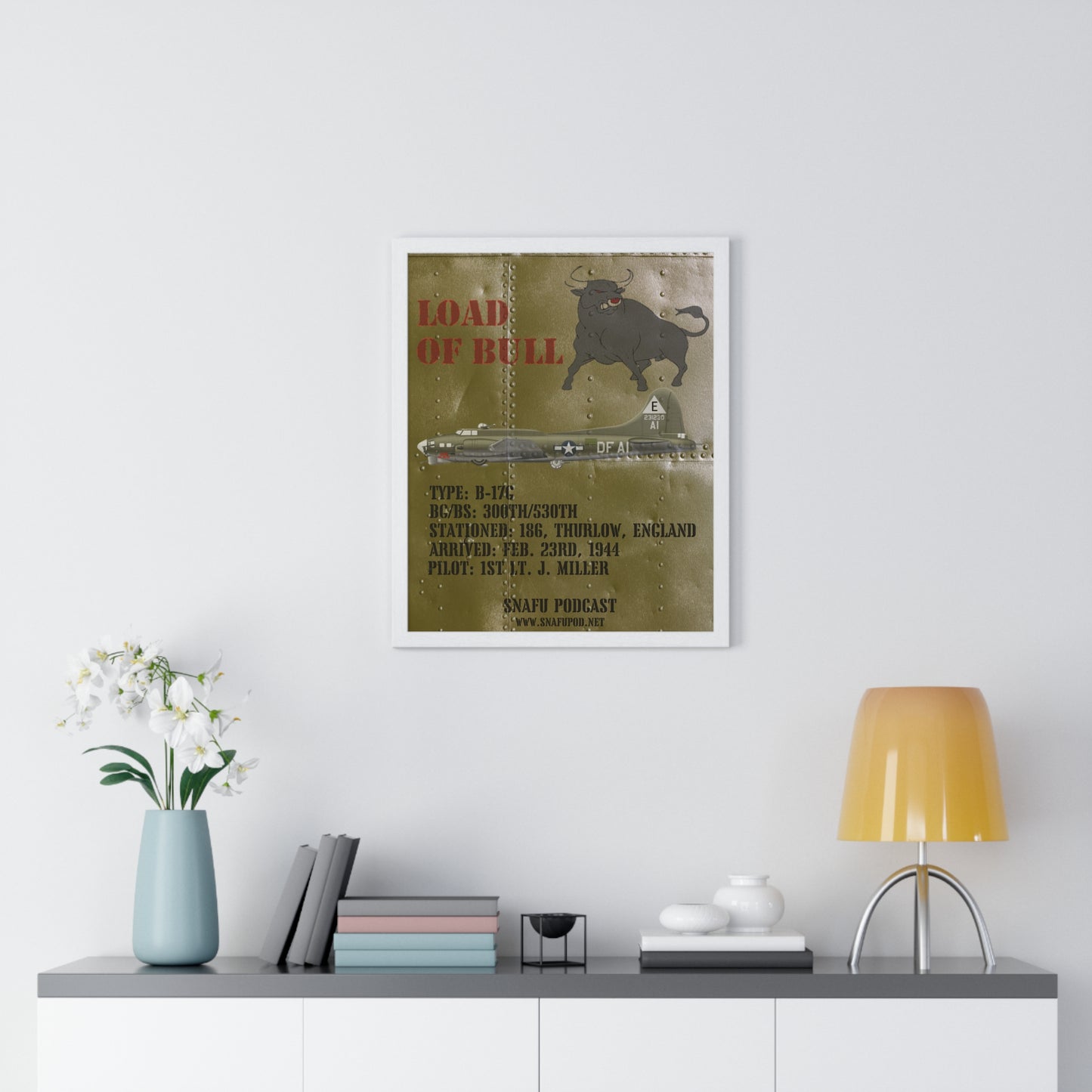 Load of Bull/SNAFU Podcast: Premium Framed Vertical Poster